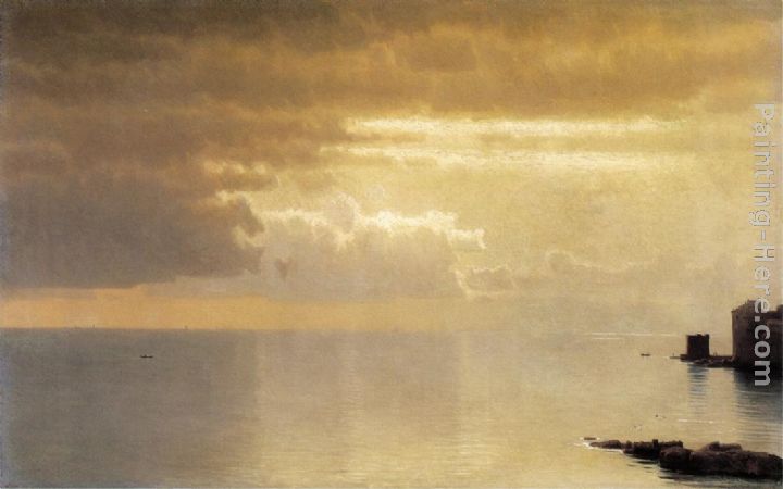 A Calm Sea, Mentone painting - William Stanley Haseltine A Calm Sea, Mentone art painting